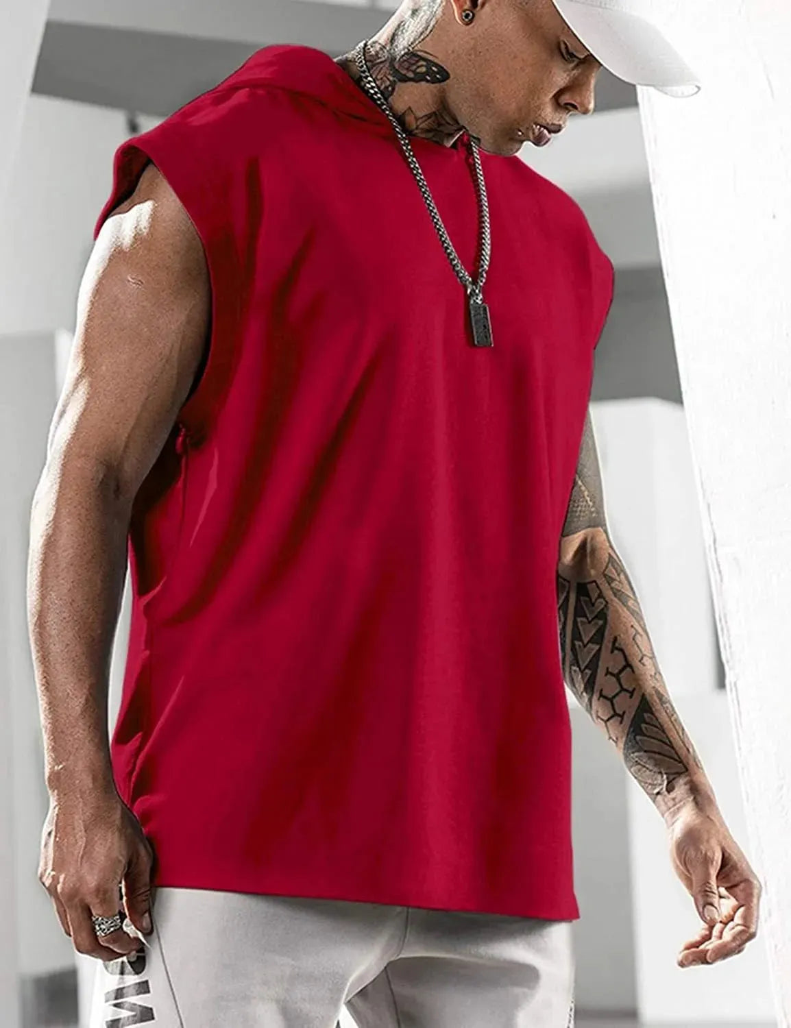 Hooded Waistcoat Loose-fit Solid Color Vest - Bellarte Enchanté Hooded Waistcoat Loose-fit Solid Color Vest